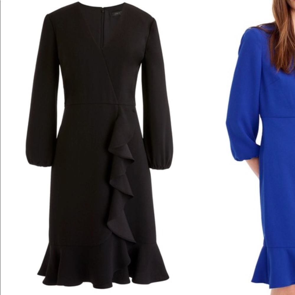 DRAPEY RUFFLE-FRONT DRESS